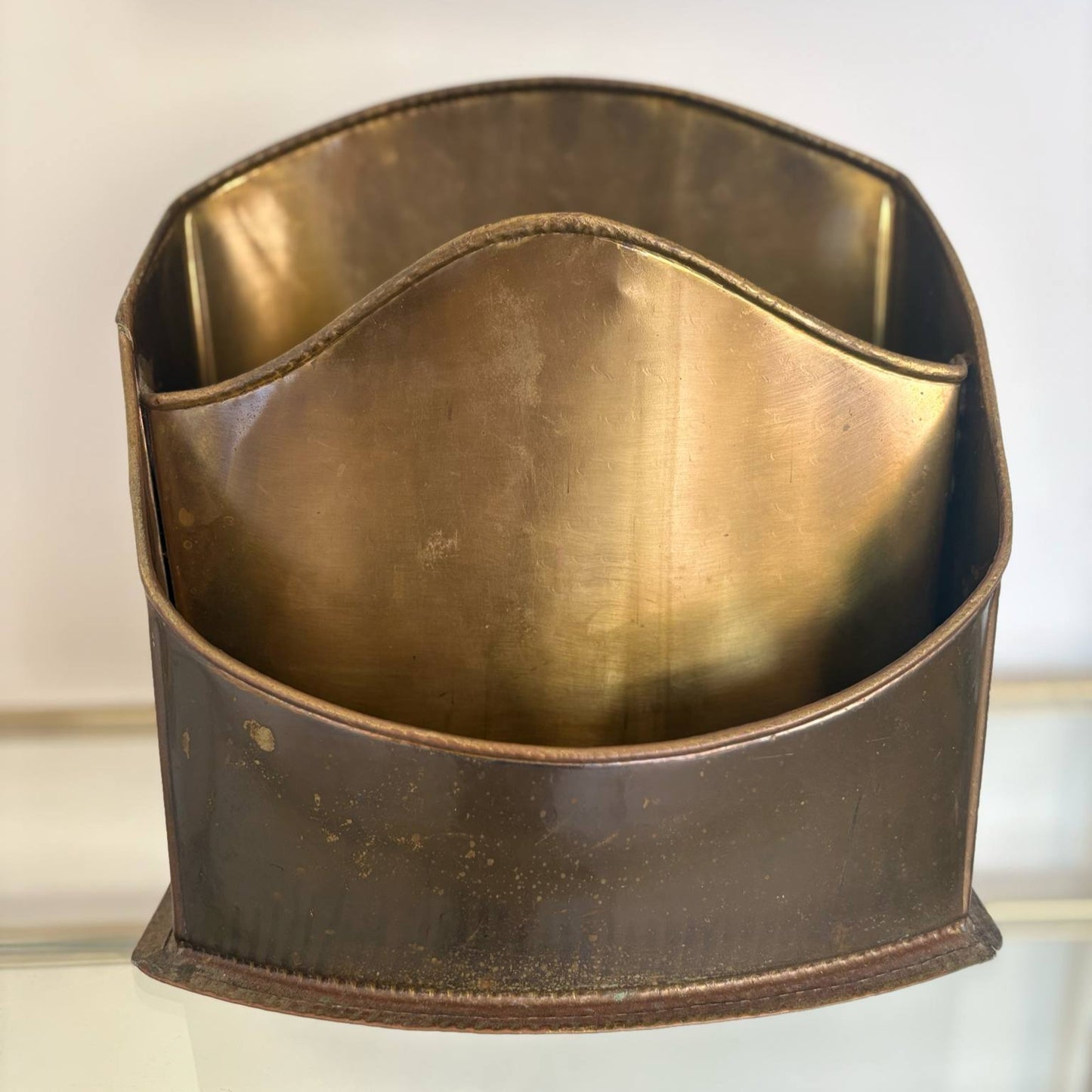 Brass Vintage Document magazine holder Hollywood Regency MCM | Haus of Bazar | Sydney