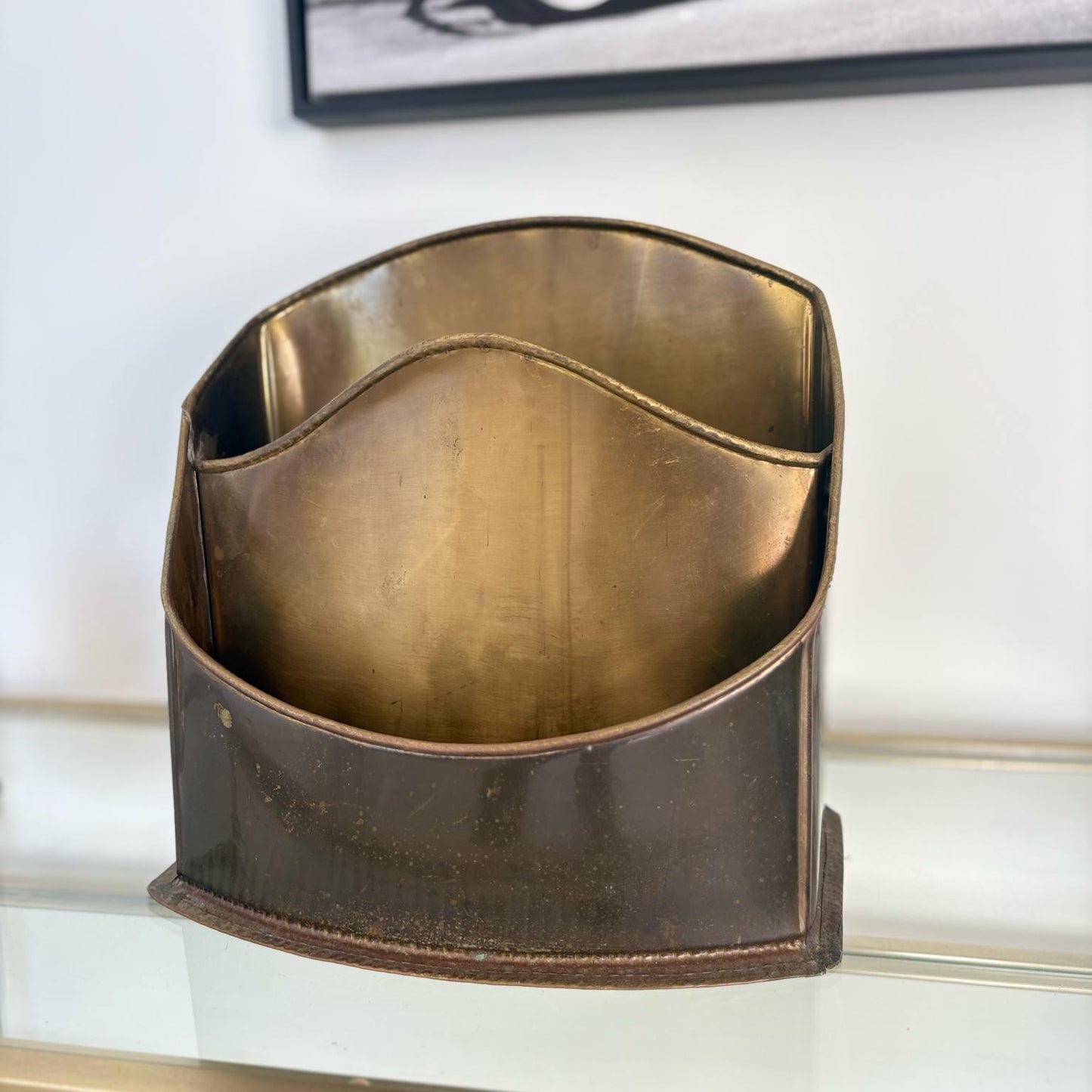 Brass Vintage Document magazine holder Hollywood Regency  MCM | Haus of Bazar |  Sydney