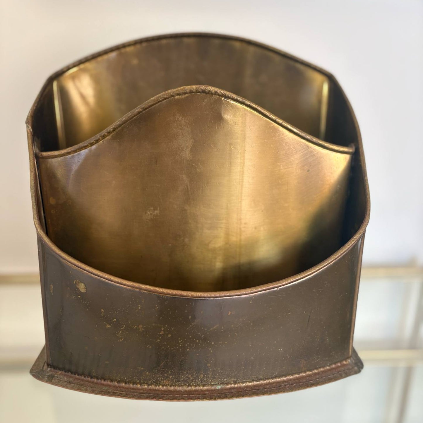 Brass Vintage Document magazine holder Hollywood Regency  MCM | Haus of Bazar |  Sydney
