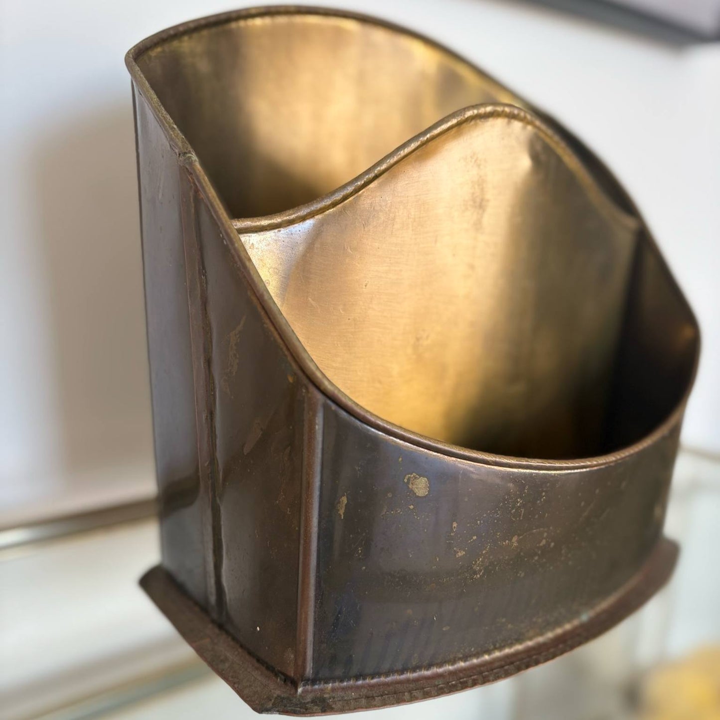 Brass Vintage Document magazine holder Hollywood Regency  MCM | Haus of Bazar |  Sydney
